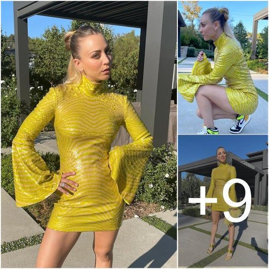 Images Of Kaley Cuoco In A Skimpy Yellow Dress - StarBiz